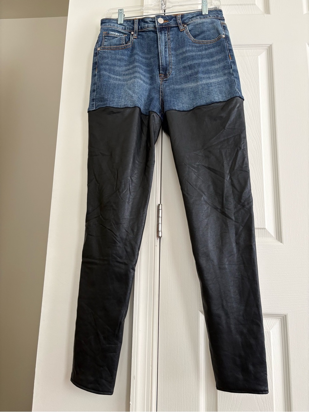 Insane Gene Women’s Blue/Black Two-Tone Skinny Jeans Slim Mid Rise Stretch 11
